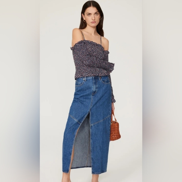 Polo Ralph Lauren Kezia Ditzy Floral Smocked Off The Shoulder Top Size XL - Picture 4 of 15